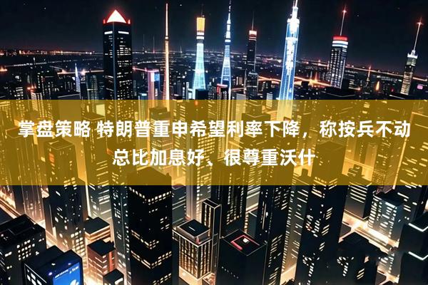 掌盘策略 特朗普重申希望利率下降，称按兵不动总比加息好、很尊重沃什